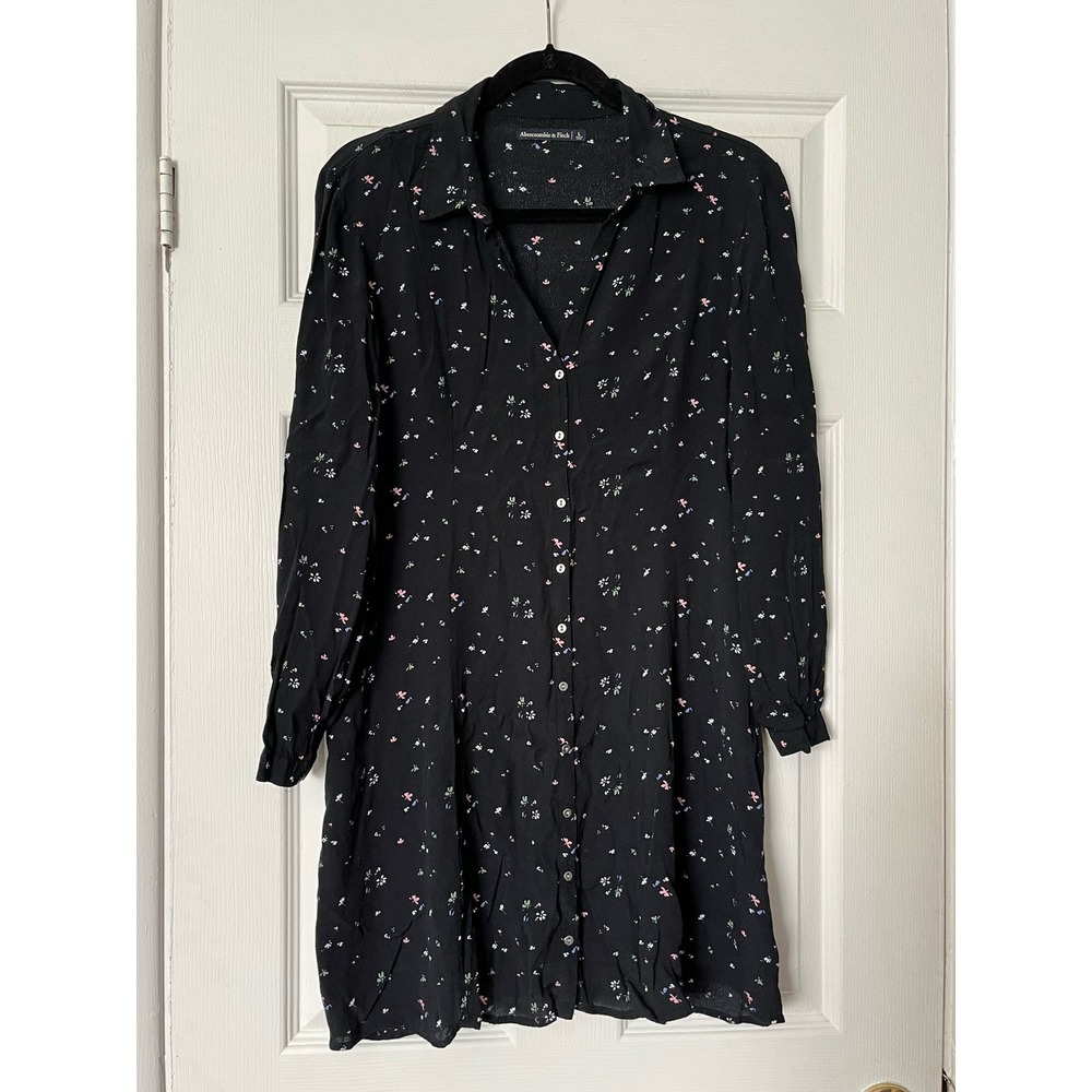 Abercrombie & Fitch Button-Front Shirt Dress - Size L